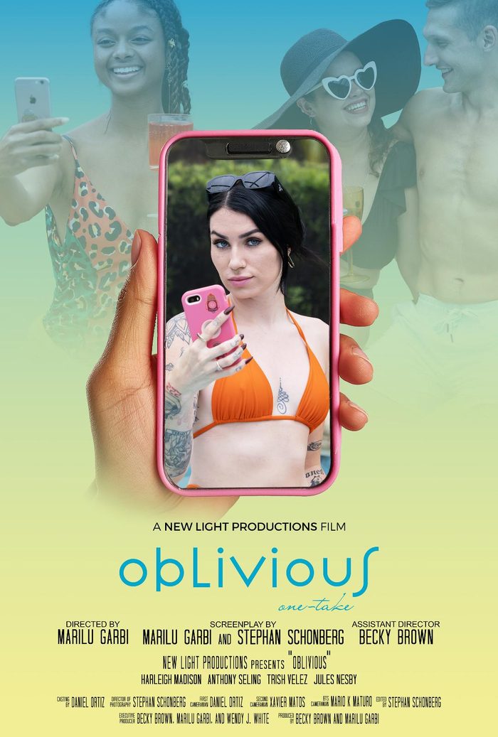 Poster for Oblivious, a 2024 short film directed by Marilu Garbi